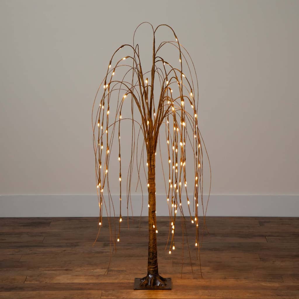 Pre-Lit Willow Artificial Christmas Tree - 4' - Warm White LED Lights