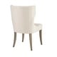 preview thumbnail 4 of 5, 37.25"H Upholstered Polyester Wingback Dining Chair with Piping Detail and Solid Wood Legs