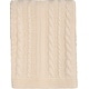 preview thumbnail 20 of 31, Delara Organic Cotton Throw Blanket 50x70 inches, GOTS Certified Cable Knitted Throws Blanket for Sofa Couch Bed, Baby Nursery