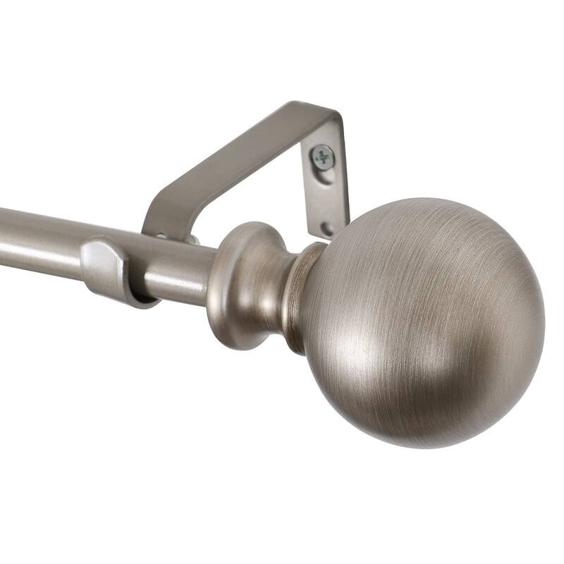 UTOPIA ALLEY 3/4 Inch Curtain Rod - Curtain Rods For Windows 28 to 48 Inch, Adjustable Drapery Rods, Satin Nickel Curtain Rods