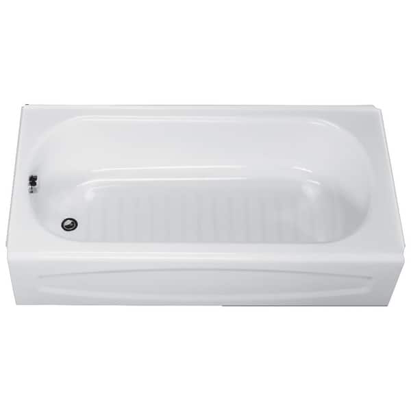 slide 1 of 1, American Standard New Salem 60" Enameled Steel Soaking Bathtub with White