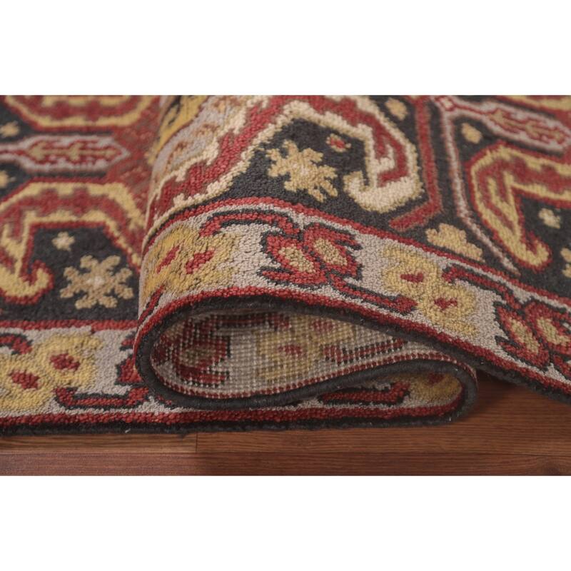 Kazak Runner Rug Handmade Oriental Grey Wool Carpet - 2'5"x 9'10"