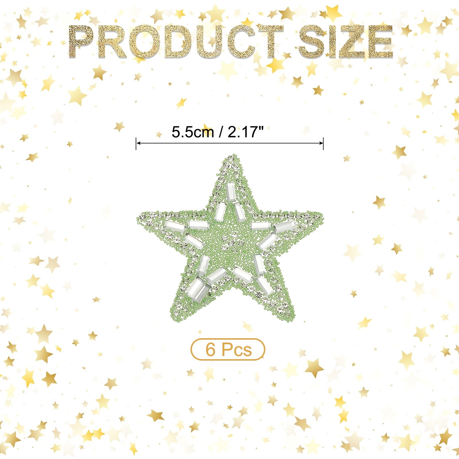 Iron on Star Patches, Rhinestone Glitter Sticker