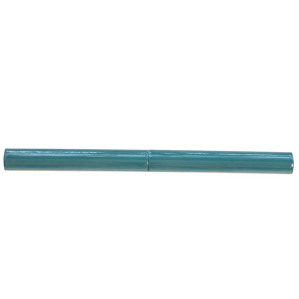 Apollo tile 1" x 8" Chateau Glossy Teal Green Ceramic Tile (0.56 sq ft/case) - 10 Pack