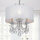 preview thumbnail 6 of 4, Othello 3 Light Clear Crystal Polished Chrome Mini Chandelier - 15'' W x 15'' H