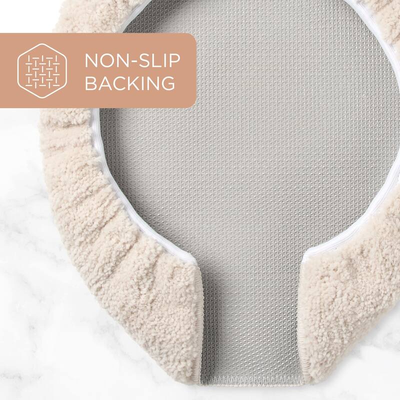 TOWN & COUNTRY EVERYDAY Ultra Plush Solid Tufted Toilet Lid Cover, Soft and Absorbent, Non-Slip Cover, Machine Washable