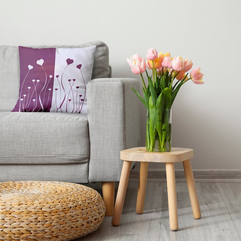 Growing Love Decorative Valentines Day Accent Pillow