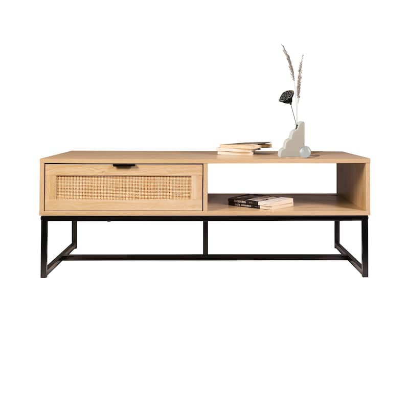 Cove Coastal Modern TV Stand with Storage Cubby