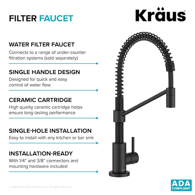 Kraus Bolden 1-Handle Drinking Water Dispenser Beverage Kitchen Faucet