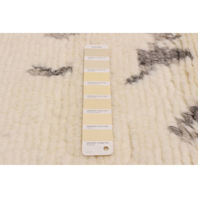 ECARPETGALLERY Hand-knotted Tangier Cream Wool Rug - 8'0 x 10'0
