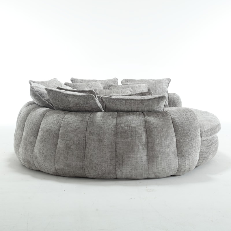 Comfortable Oversized Double Loaf High Back Round Sofa Bed with Armrests