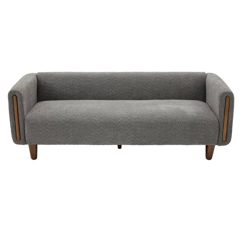 Christopher Knight Home - Soft Upholstered 78.7" 3-Seater Sofa with Rubberwood Legs