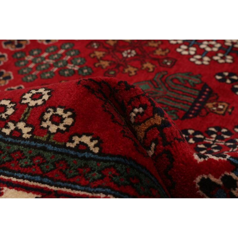 ECARPETGALLERY Hand-knotted Kayseri Vintage Red Wool Rug - 3'10 x 12'10