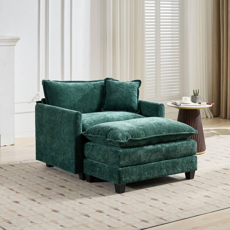 Cloud Sofa Single Seat (Ottoman is not included), Modern Sectional Couch, for Living Room Bedroom and Apartment