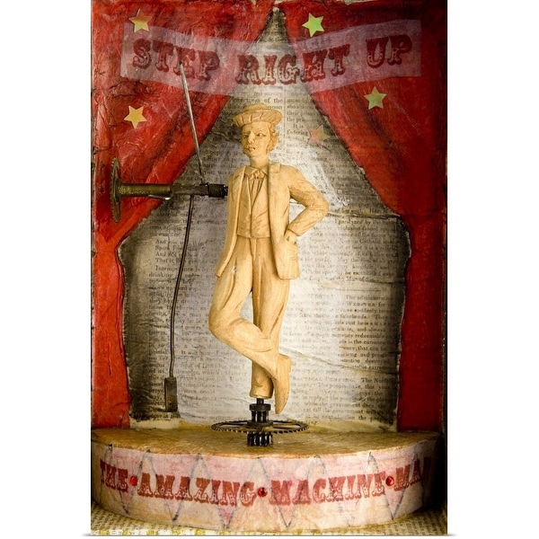 "Machine man sculpture at carnival" Poster Print
