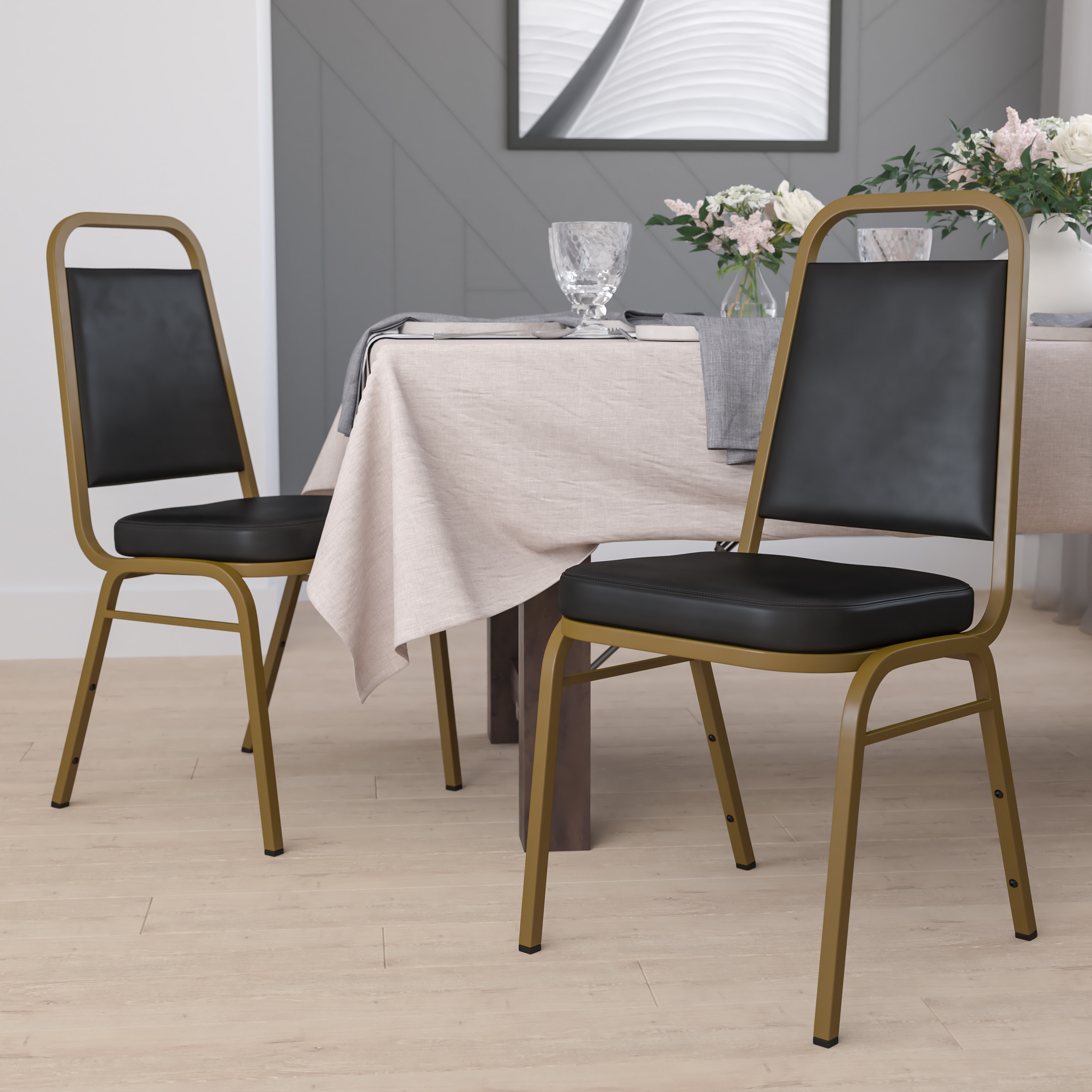 Wooden banquet hotsell chairs