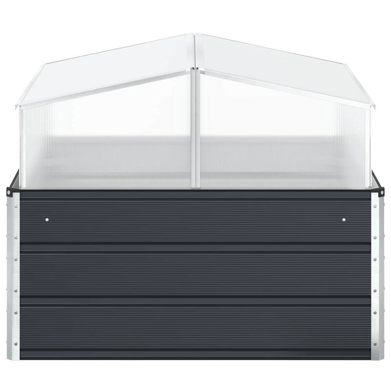 vidaXL Planter 39.37 x 39.37 x 30.31 in Galvanised Steel - 39.37 x 39.37 x 30.31