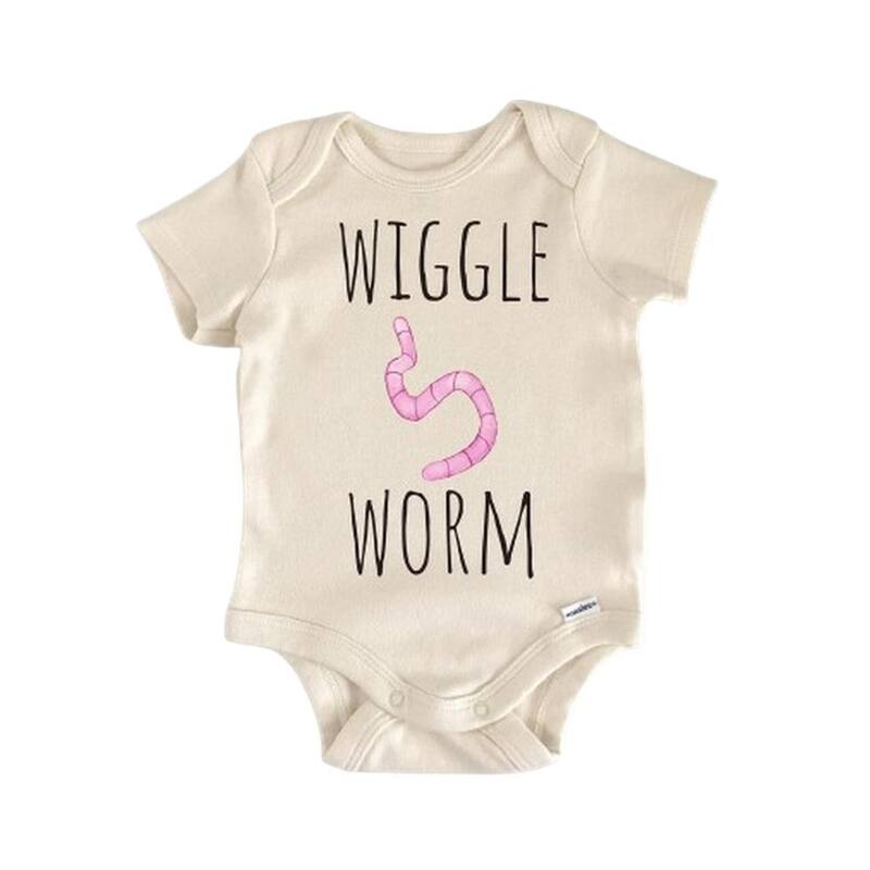 Wiggle Worm Fishing - Baby Boy Girl Clothes Infant Bodysuit Funny Cute Newborn