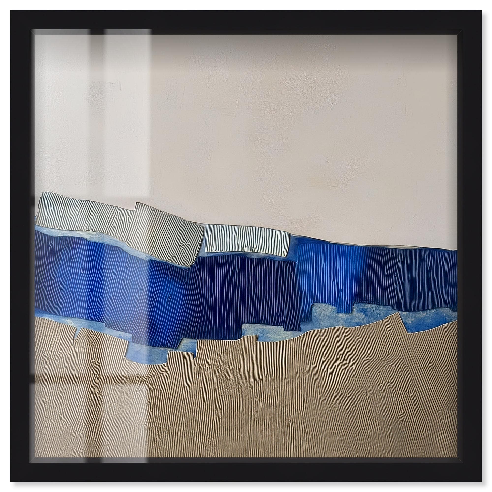 Meandering Form II Minimalist Wall Decor Shadowbox Print by Art Remedy