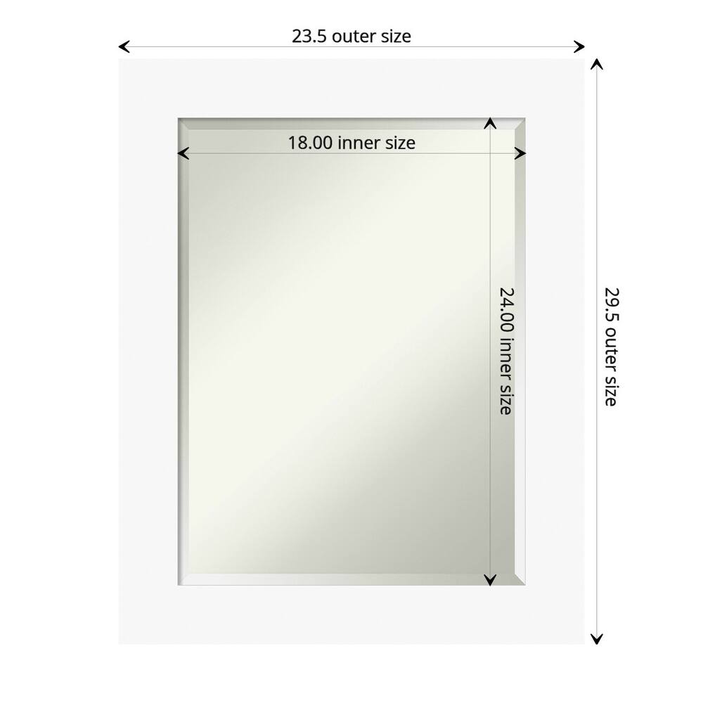 Basic Beveled Wood Framed Wall Mirror