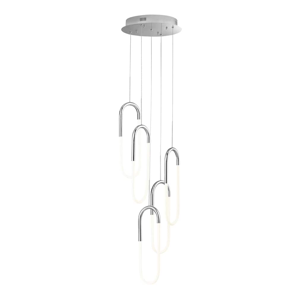 Five Clips Five Integrated Dimmable Chandelier with Smart Dimmer Included