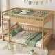 preview thumbnail 4 of 11, Wooden Bunk Bed with Ladder, Guardrails, and Detachable Design for Kids or Guest Room
