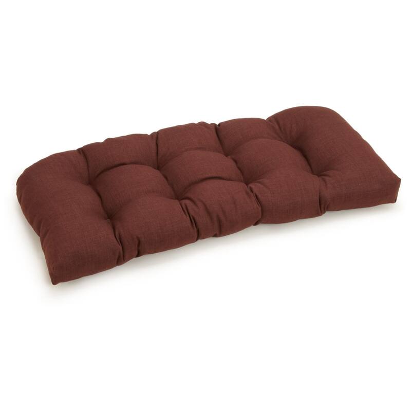 Blazing Needles 42-inch U-shaped Outdoor Bench Cushion - Cocoa