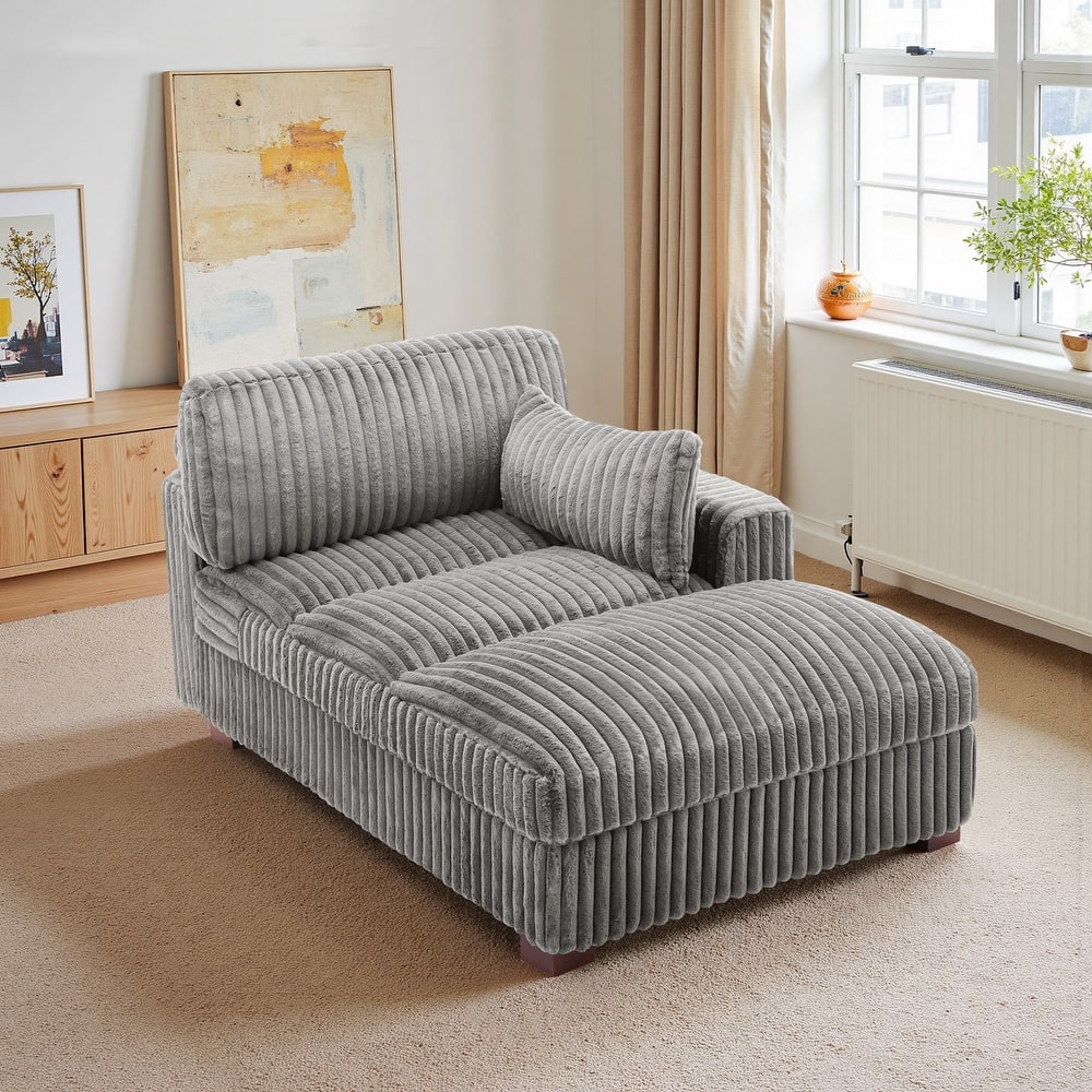 Oversized L-Shape Upholstered Chaise Lounge Sofa Couch