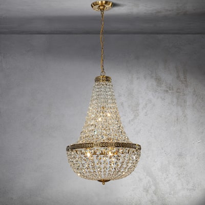 CraftHome 4-Light Vintage And Classic Empire Chandelier With Crystal Accents