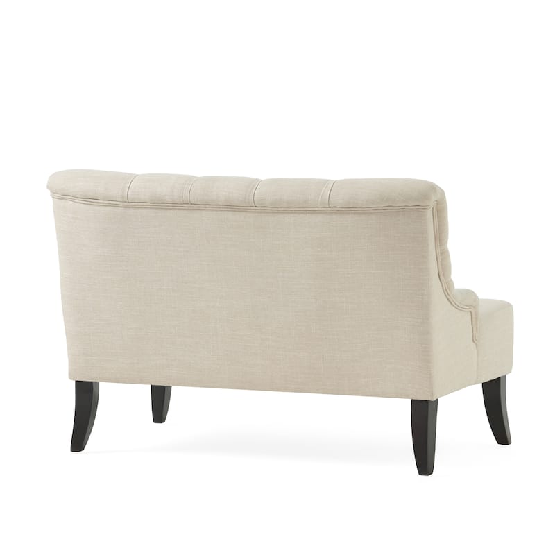 Nicole Polyester Blend Fabric Settee by Christopher Knight Home - 29.25"L x 43.75"W x 30.50"H