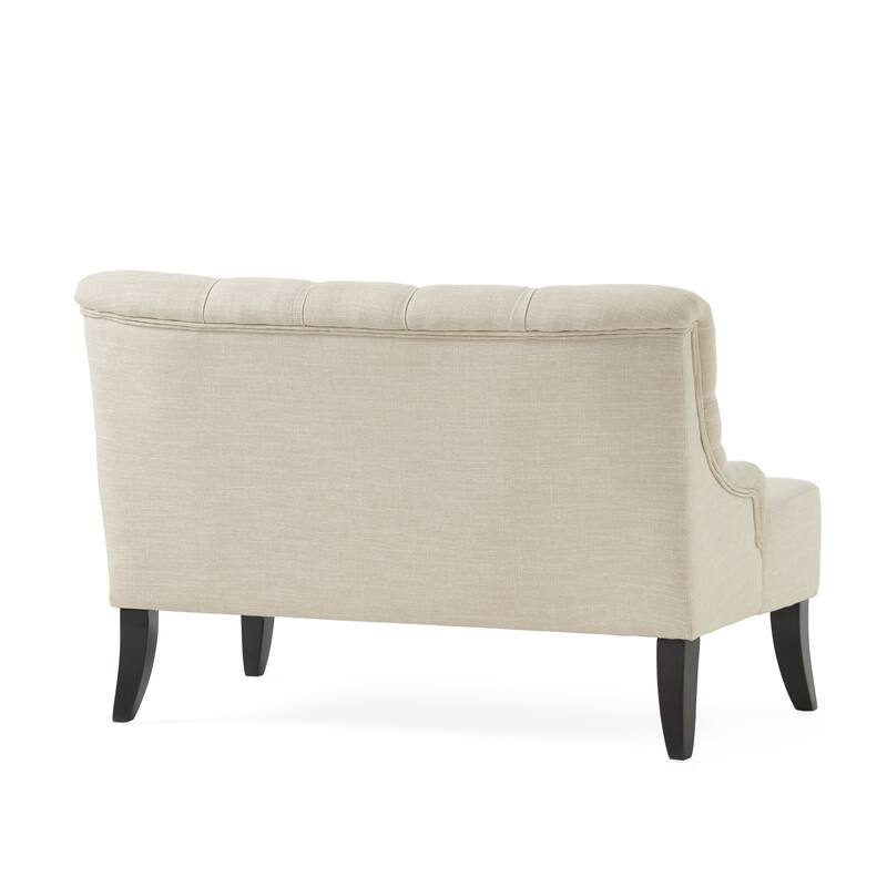 Nicole Polyester Blend Fabric Settee by Christopher Knight Home - 29.25"L x 43.75"W x 30.50"H
