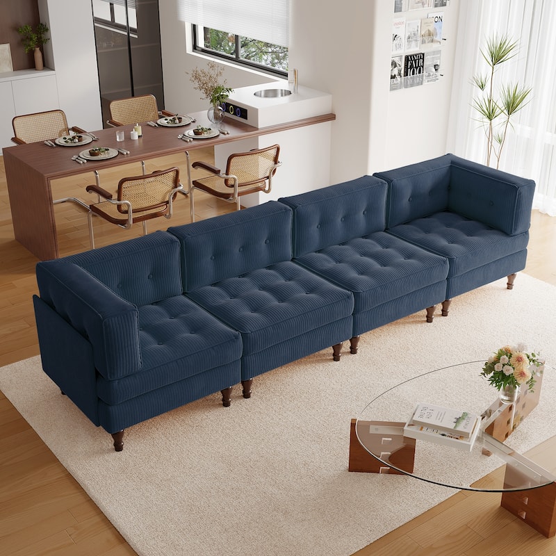 Madison Oversized Upholstered Corduroy Modular Sectional Sofa