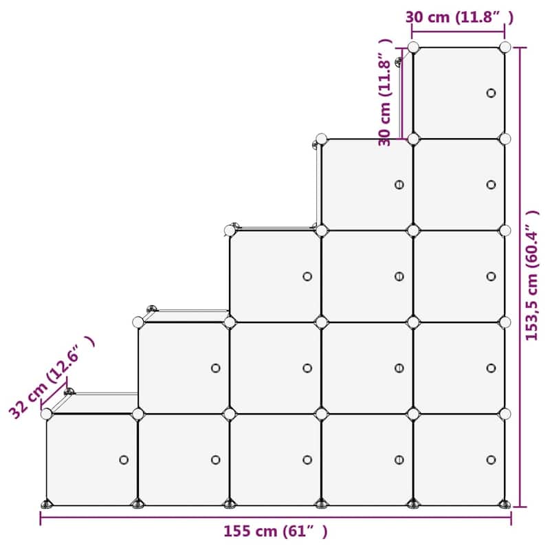 vidaXL Storage Cube Organizer with 6/12/15 Cubes