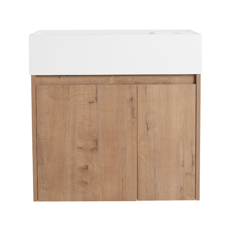 24 Inch Bathroom Cabinet With Sink,Soft Close Doors,Float Mounting Design, For Small Bathroom