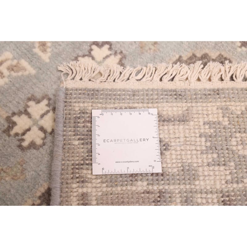 ECARPETGALLERY Hand-knotted Royal Oushak Grey Wool Rug - 2'6 x 9'9
