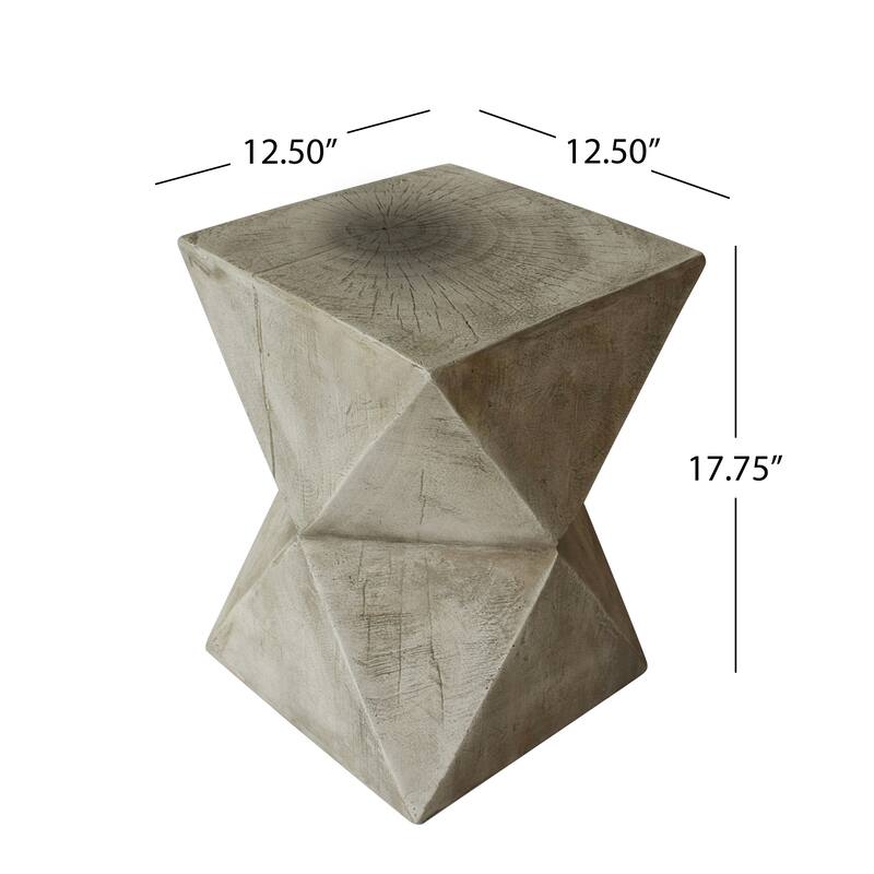 Waylon Outdoor Light-Weight Concrete Side Table by Christopher Knight Home