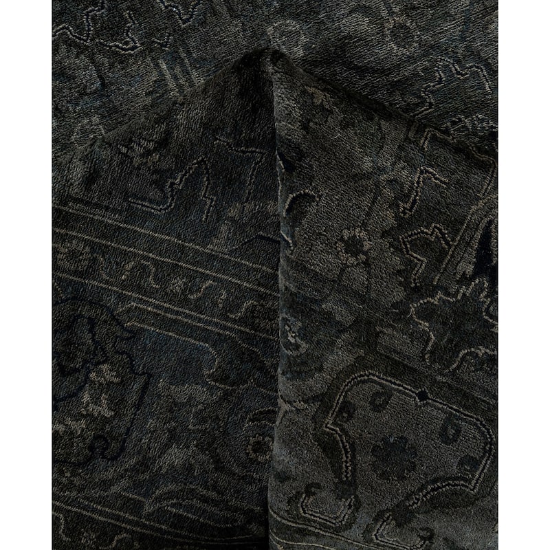 Overdyed One-of-a-Kind Hand-Knotted Area Rug - Gray - 6' 1" x 9' 2"