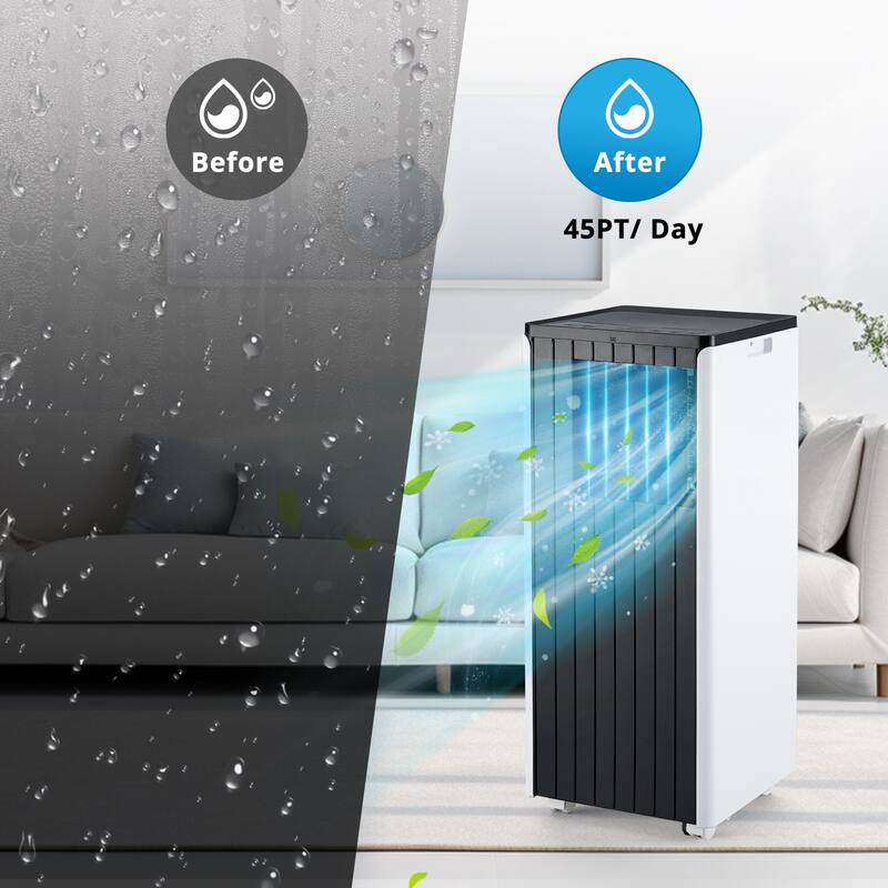 8,000BTU Portable Air Conditioners, 3-in-1 AC Unit for Room up to 350 Sq. Ft