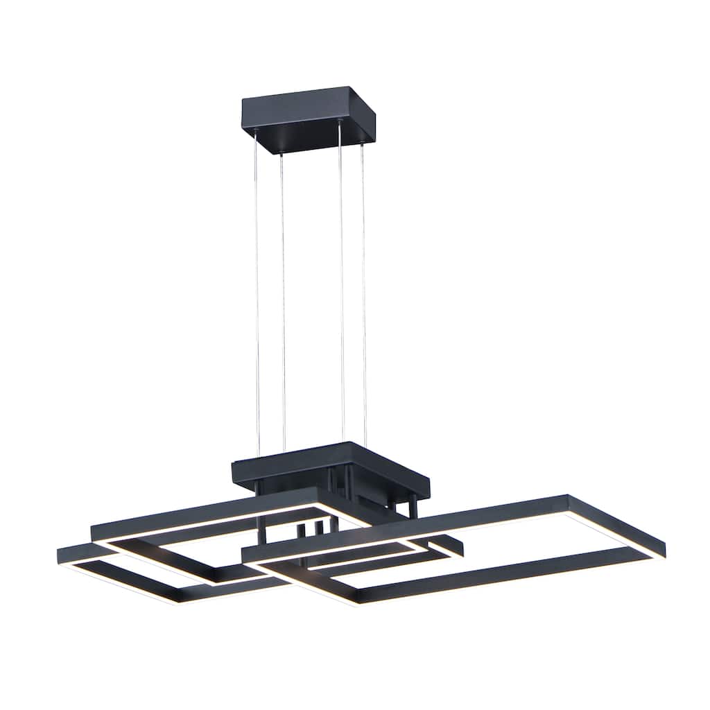 Traverse LED 3-Light 23.5" Wide Black Pendant Light