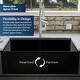 preview thumbnail 11 of 20, Karran FCP33SB 33" Single Bowl Panel Front Farmhouse Fireclay Kitchen Sink with Reversible Apron Front