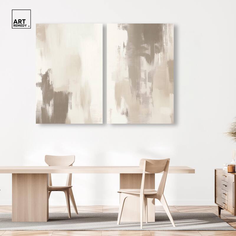 Winter Mist I Canvas Set of 2 by Art Remedy, Gallery Wrapped