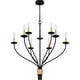 preview thumbnail 4 of 9, Margaret 9-Light Matte Black Chandelier