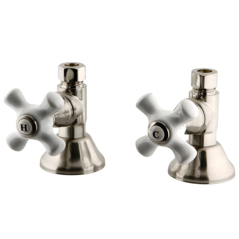 Kingston Brass Trimscape Straight Stop Shut Off Valve - Brushed Nickel