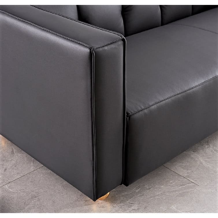 US Pride Furniture Velvet Sofa with Tufted Low Back Design Elegant 87 inch