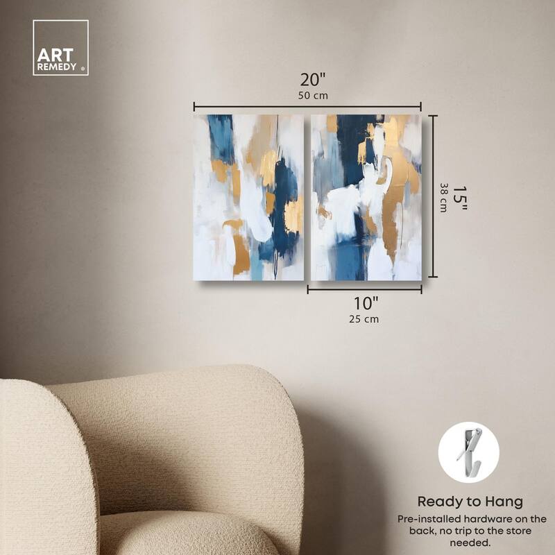 Luminous Earthson Set Canvas Set of 2 by Art Remedy, Gallery Wrapped