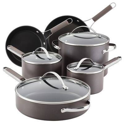 Ayesha Curry Hard Anodized Collection Nonstick Cookware Set, 10pc