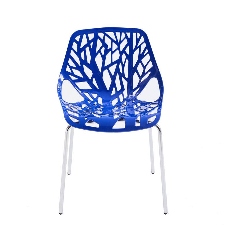 Porthos Home Paola Dining Chairs Set Of 4, Plastic Back, Iron Legs