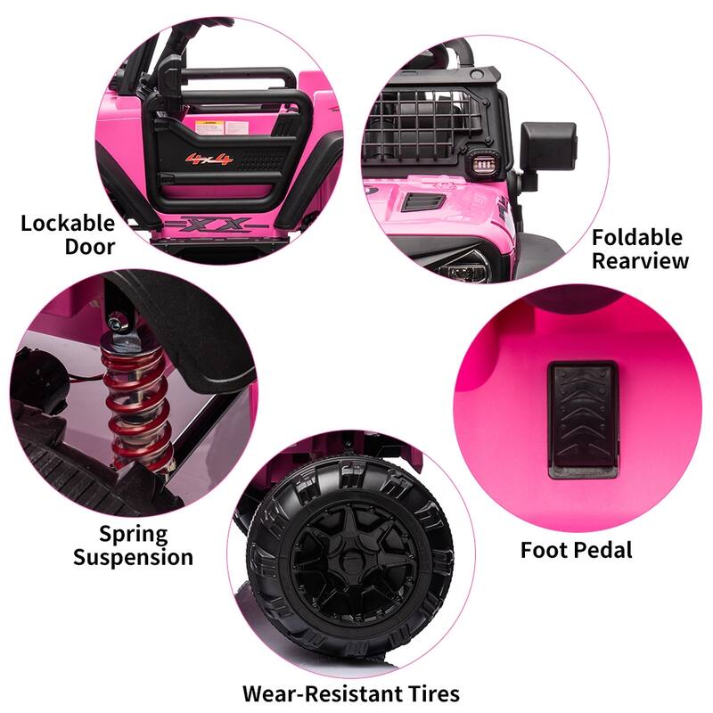 24V 9Ah Kids Ride-On 2-Seater Electric Car with Remote Control for Kids 3+