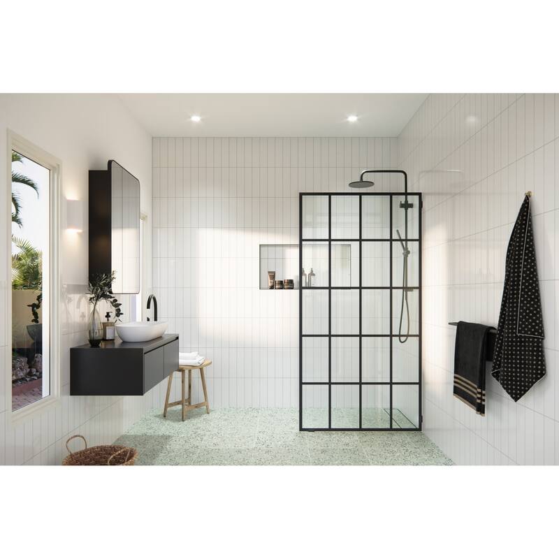 Glass Warehouse GW-FSS-38 Esprit 78" High x 38" Wide Shower Screen