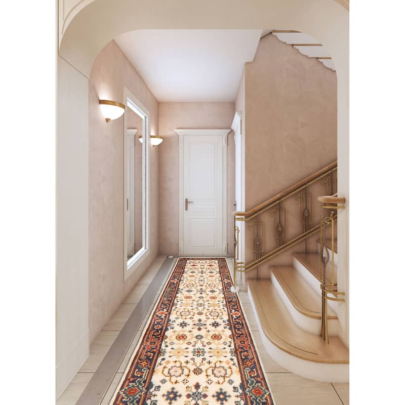ECARPETGALLERY Hand-knotted Serapi Heritage Cream Wool Rug - 2'7 x 23'3